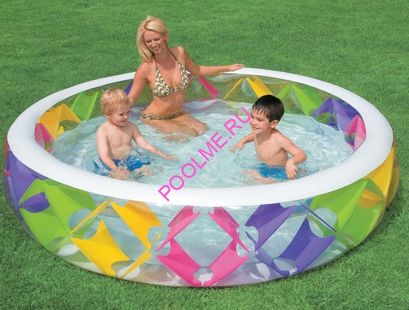 Детский бассейн INTEX "Цветной" 229 x 56 см, артикул 56494