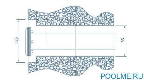 Форсунка стеновая мини с закладной АТ 03.13 (универсальная)