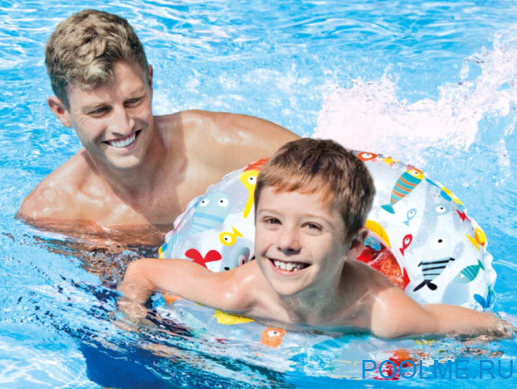Надувной круг INTEX 61 см "Рыбки", артикул 59241-F Надувной круг INTEX 61 см "Рыбки", артикул 59241-F