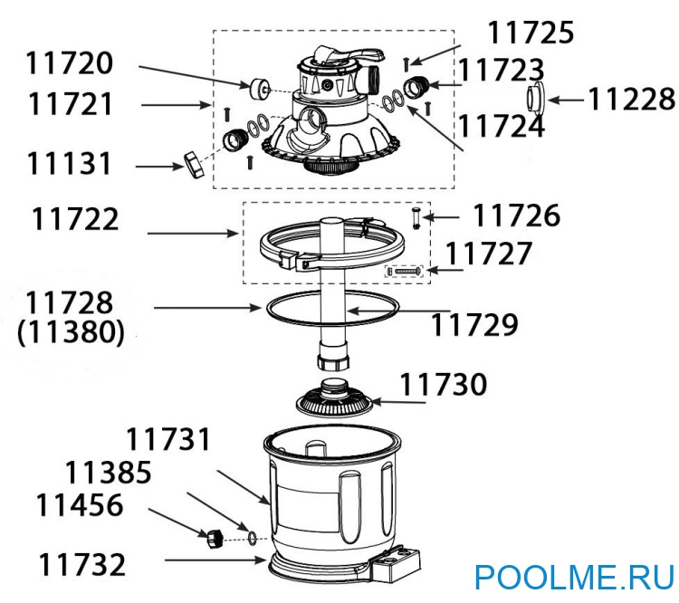 Уплотнительное кольцо INTEX для сливной пробки песчаных фильтров, артикул 11385