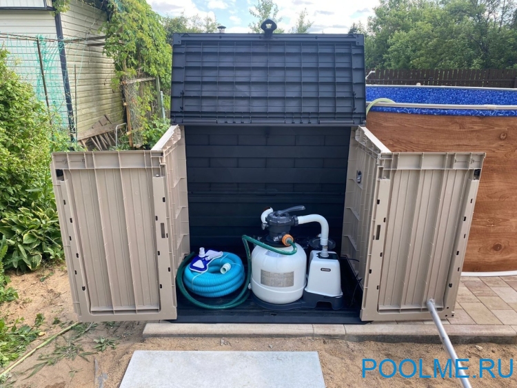 Техническое помещение, внутренние размеры: 132 х 76 х 110 см