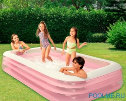Надувной бассейн INTEX Pink Swim Center 305 x 183 x 56 см, артикул 58487 Надувной бассейн INTEX Pink Swim Center 305 x 183 x 56 см, артикул 58487