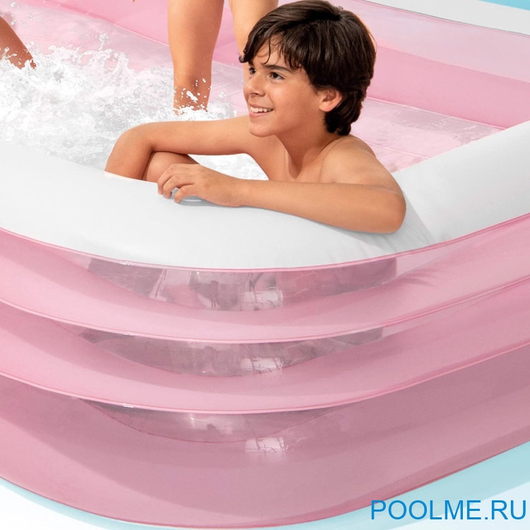 Надувной бассейн INTEX Pink Swim Center 305 x 183 x 56 см, артикул 58487 Надувной бассейн INTEX Pink Swim Center 305 x 183 x 56 см, артикул 58487
