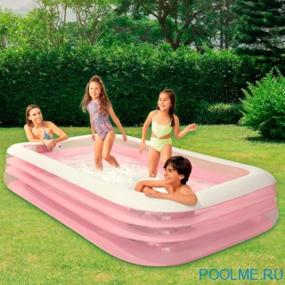 Надувной бассейн INTEX Pink Swim Center 305 x 183 x 56 см, артикул 58487 Надувной бассейн INTEX Pink Swim Center 305 x 183 x 56 см, артикул 58487