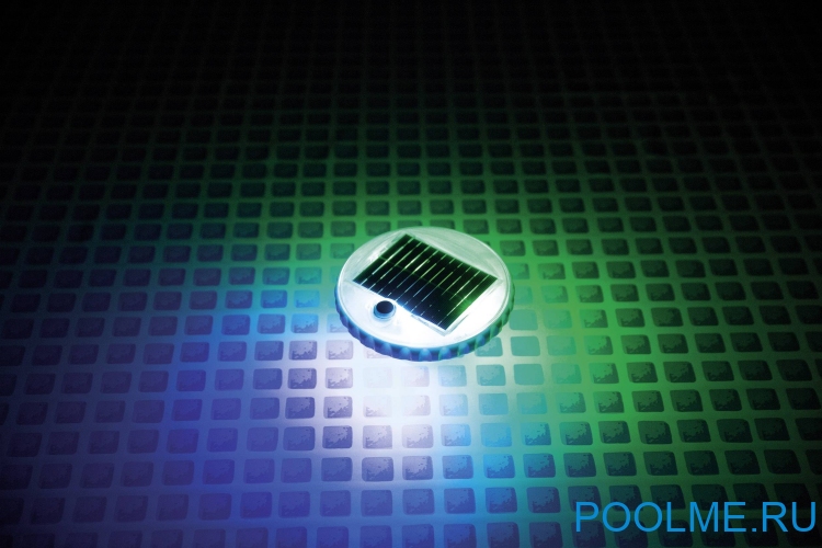 Плавающая светодиодная подсветка Intex на солнечной батарее, артикул 28695