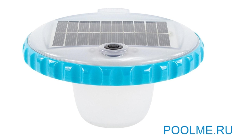 Плавающая светодиодная подсветка Intex на солнечной батарее, артикул 28695