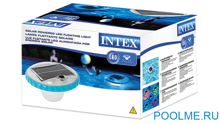 Плавающая светодиодная подсветка Intex на солнечной батарее, артикул 28695