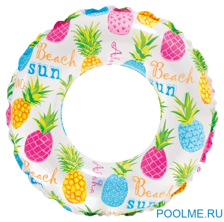 Надувной круг INTEX 61 см "Ананас", артикул 59241-P Надувной круг INTEX 61 см "Ананас", артикул 59241-P