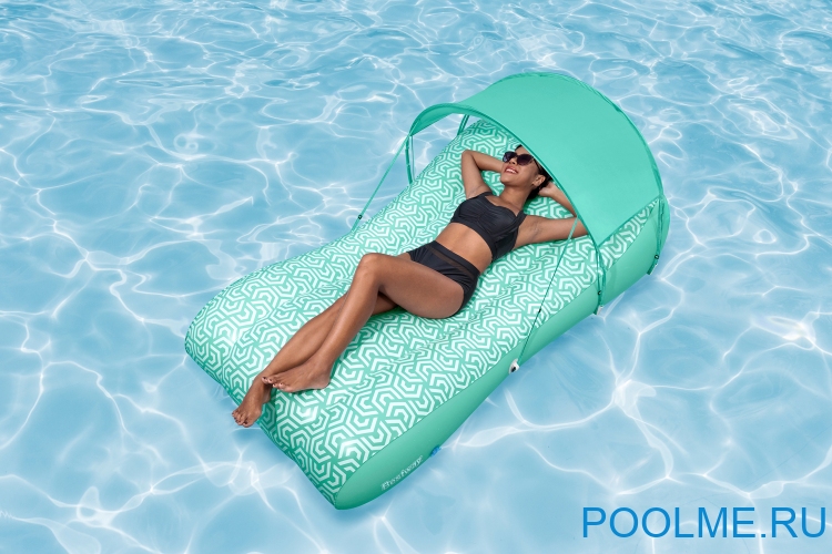 Надувной матрас Bestway Comfy Chill с солнцезащитным навесом 178 x 102 см, артикул 43729 Надувной матрас Bestway Comfy Chill с солнцезащитным навесом 178 x 102 см, артикул 43729