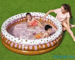 Детский надувной бассейн Bestway &quot;Праздник мороженого&quot; 1.60 x 0.38 м, артикул 51144 Детский надувной бассейн Bestway "Праздник мороженого" 1.60 x 0.38 м, артикул 51144