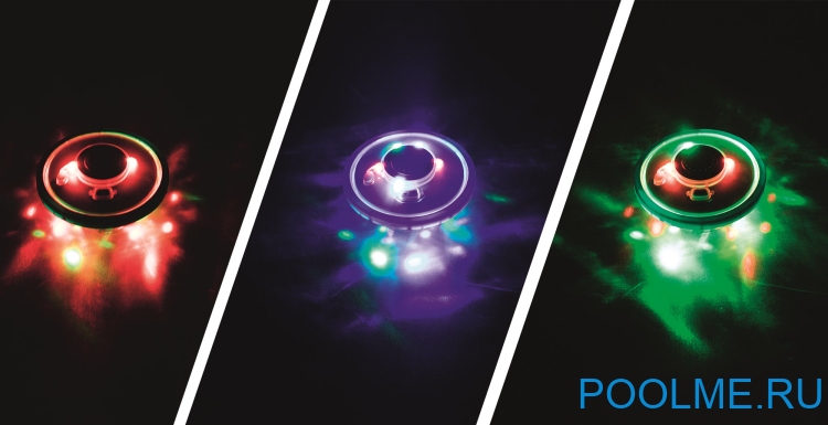 Плавающая светодиодная подсветка-фонтан Bestway, артикул 58493