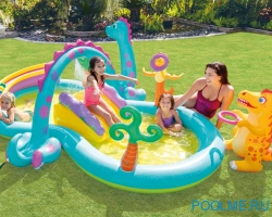 Надувной игровой центр INTEX "Диноленд" 333 x 229 x 112 см, артикул 57135 Надувной игровой центр INTEX "Диноленд" 333 x 229 x 112 см, артикул 57135