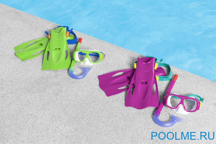 Набор для подводного плавания Bestway Explora Essential для детей от 7 лет фиолетовые, артикул 25019