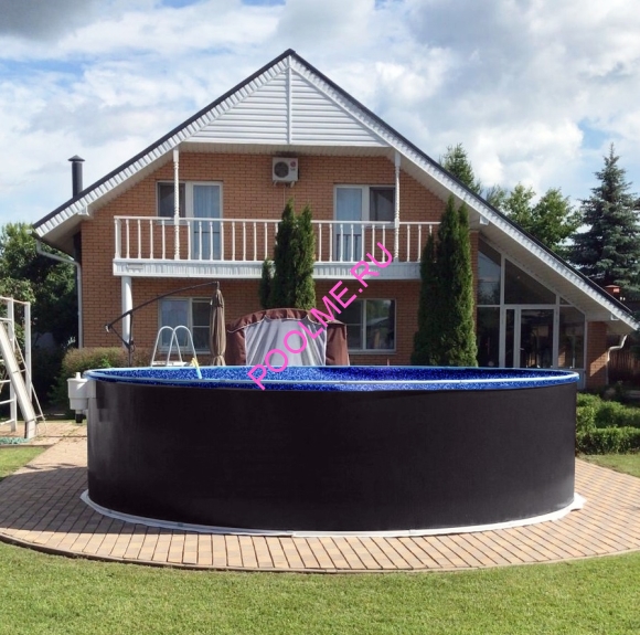 Бассейн Лагуна 5.5 х 1.25 м (врезной скиммер + форсунка) арт. 55010 / 2 - платина