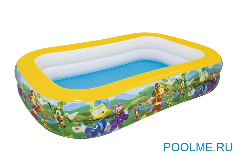 Детский надувной бассейн Bestway «Микки-Маус» 2.62 x 1.75 x 0.51 м, артикул 91008