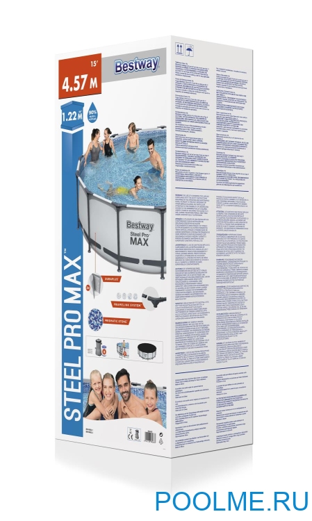 Каркасный бассейн Bestway 56438, размер 4.57 x 1.22 м Каркасный бассейн Bestway 56438, размер 4.57 x 1.22 м