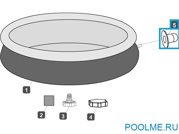 Резиновая заглушка Bestway 32 мм для резиновых и каркасных бассейнов, артикул P6C1418ASS19
