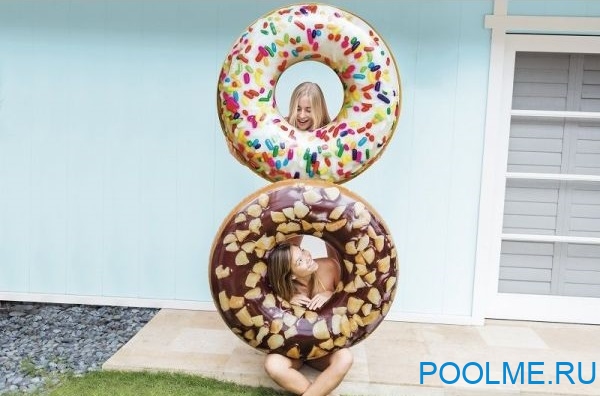 Надувной круг INTEX "Пончик глазурь" 114 см, артикул 56263 Надувной круг INTEX "Пончик глазурь" 114 см, артикул 56263