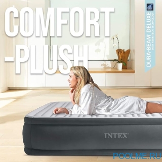 Кровать INTEX надувная 99 x 191 x 33 см, встроенный насос 220V, артикул 67766 Кровать INTEX надувная 99 x 191 x 33 см, встроенный насос 220V, артикул 67766