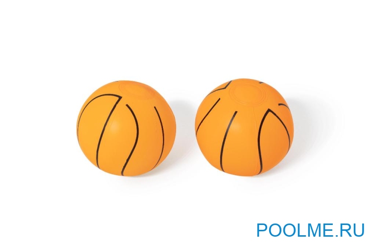 Детский надувной бассейн Bestway 2.54 x 1.68 x 1.02 м &quot;Баскетбол&quot; с кольцами и 2-мя мячами, артикул 54122