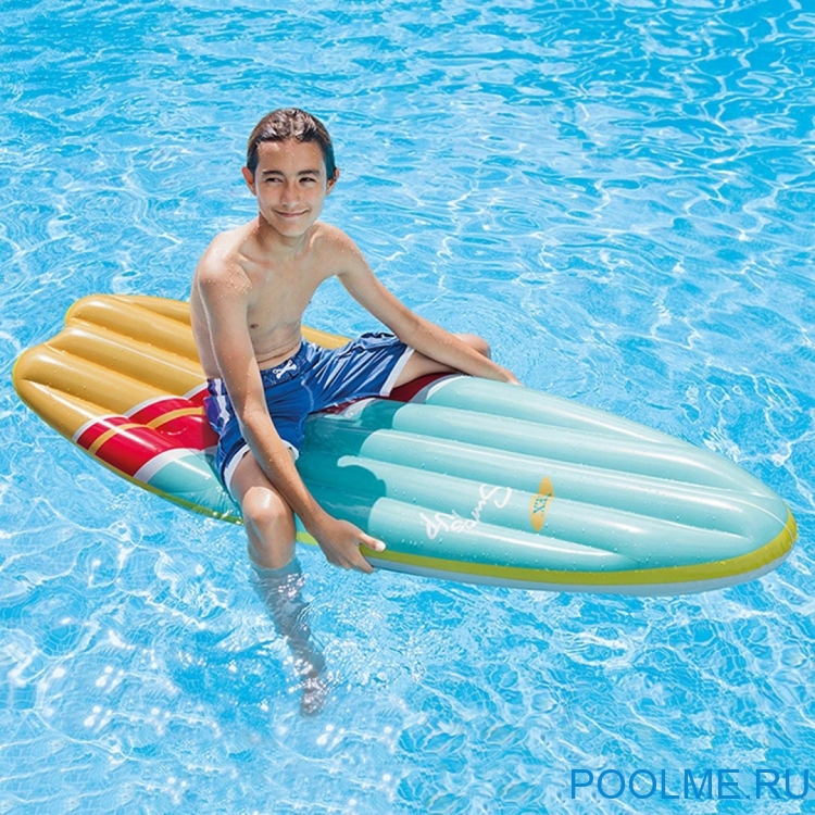 Матрас INTEX "Сёрфинг" полосатый 178 x 69 см, артикул 58152-P Матрас INTEX "Сёрфинг" полосатый 178 x 69 см, артикул 58152-P