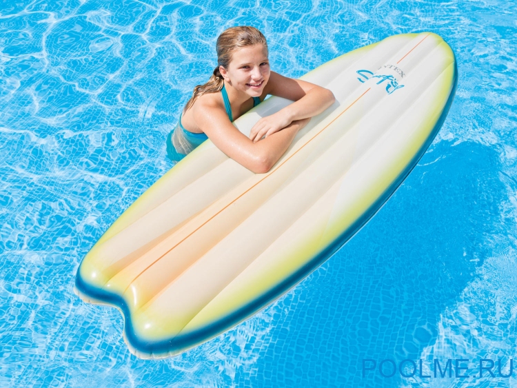 Матрас INTEX "Сёрфинг" полосатый 178 x 69 см, артикул 58152-P Матрас INTEX "Сёрфинг" полосатый 178 x 69 см, артикул 58152-P