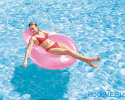 Надувной круг INTEX 137 x 122 см, розовый, артикул 58889-P