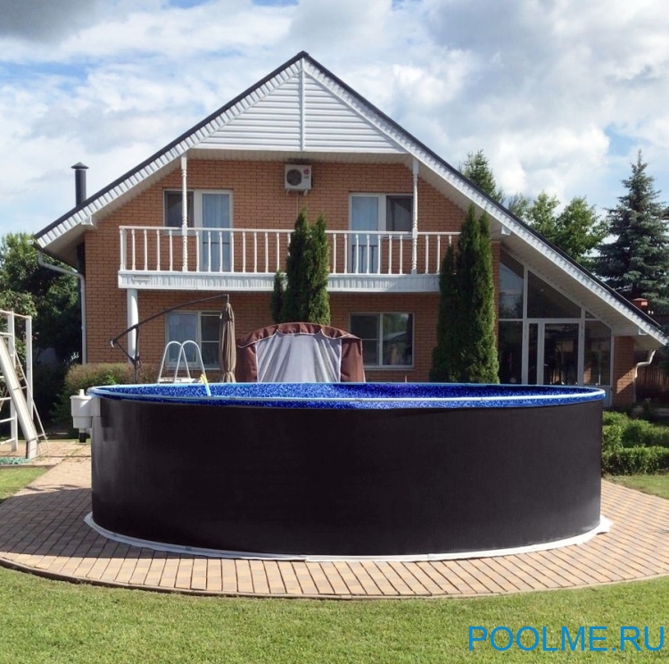 Бассейн Лагуна 5.5 х 1.25 м (полная комплектация) арт. 55012 / 2 - платина Бассейн Лагуна 5.5 х 1.25 м (полная комплектация) арт. 55012 / 2 - платина