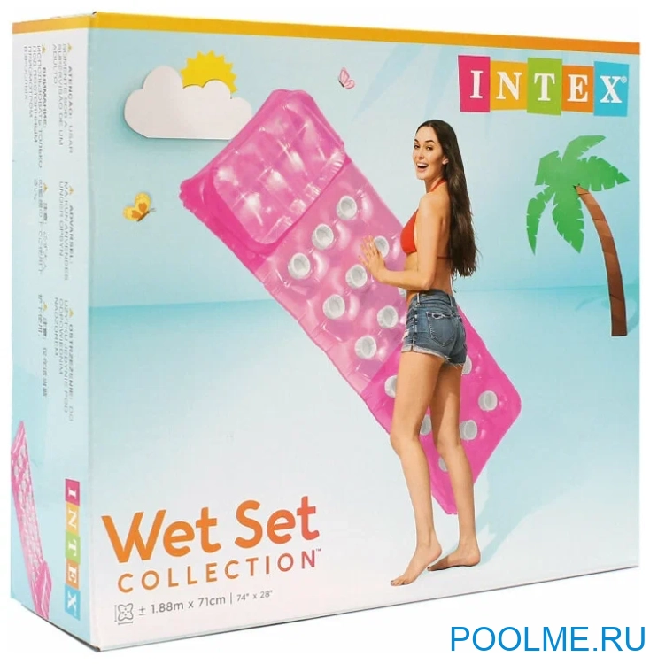 Матрас для плавания INTEX 188 x 71 см, артикул 58890-P Матрас для плавания INTEX 188 x 71 см, артикул 58890-P