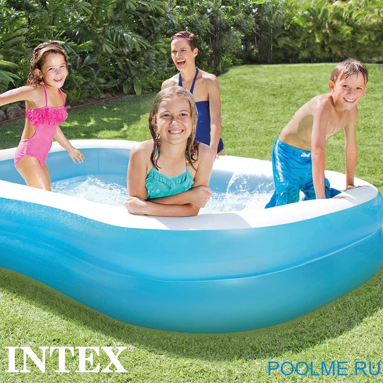 Надувной семейный бассейн INTEX Swim Center 203 x 152 x 48  см, артикул 57180