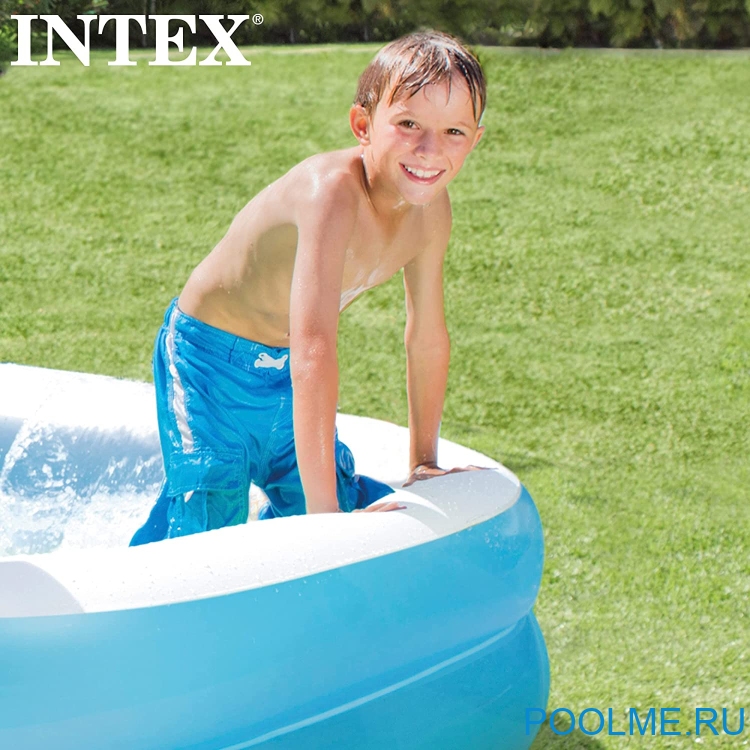 Надувной семейный бассейн INTEX Swim Center 203 x 152 x 48  см, артикул 57180
