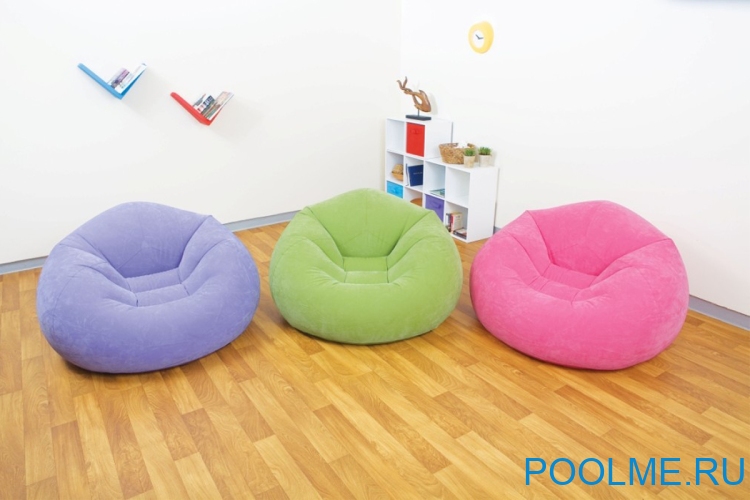 Надувное кресло INTEX 107 x 104 x 69 см, розовый, артикул 68569-P