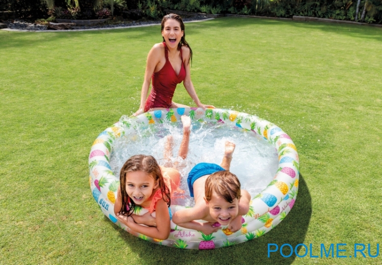 Надувной бассейн INTEX "Ананас" 132 x 28 см, артикул 59431