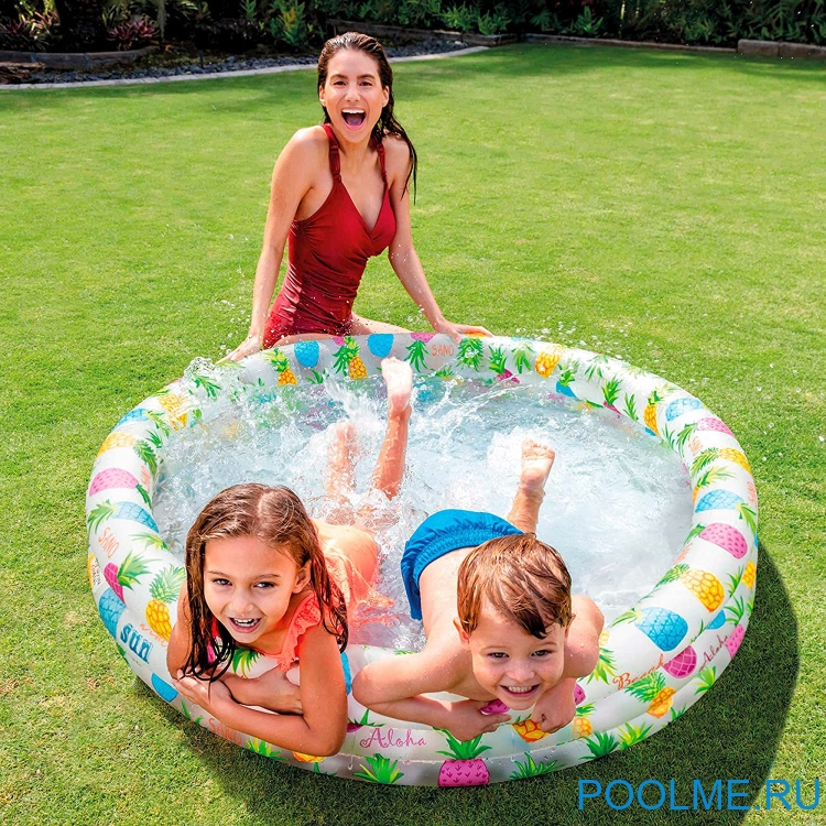 Надувной бассейн INTEX "Ананас" 132 x 28 см, артикул 59431