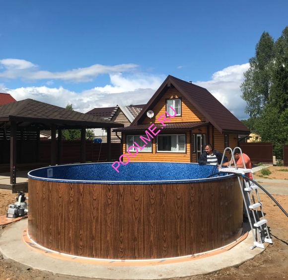 Бассейн Azuro 5.5 x 1.2 м, арт. Azuro-403DL wood