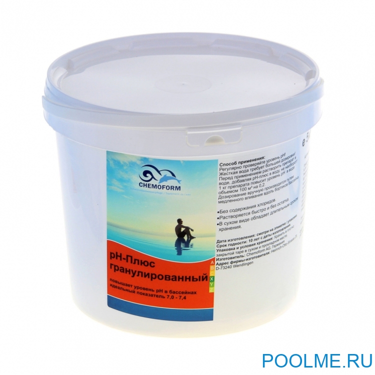 Уменьшитель уровня pH гранулированный Chemoform Ph-плюс 10 кг, артикул 0802010 Уменьшитель уровня pH гранулированный Chemoform Ph-плюс 10 кг, артикул 0802010