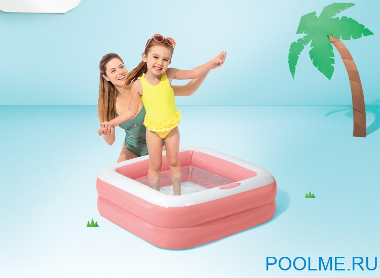 Надувной детский бассейн INTEX Play Box - голубой 86 х 86 х 25 см, артикул 57100 Надувной детский бассейн INTEX Play Box - голубой 86 х 86 х 25 см, артикул 57100