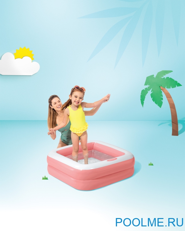 Надувной детский бассейн INTEX Play Box - голубой 86 х 86 х 25 см, артикул 57100 Надувной детский бассейн INTEX Play Box - голубой 86 х 86 х 25 см, артикул 57100