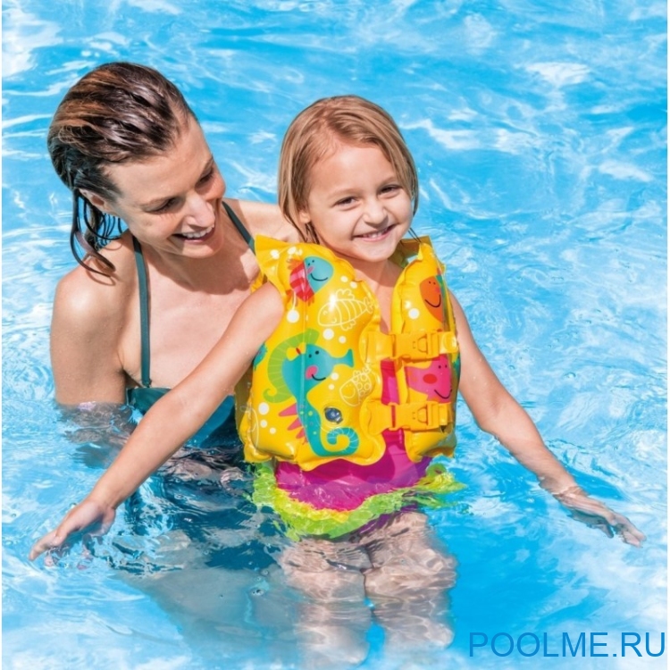 Жилет INTEX "Весёлые рыбки" 41 x 30 см, артикул 59661 Жилет INTEX "Весёлые рыбки" 41 x 30 см, артикул 59661