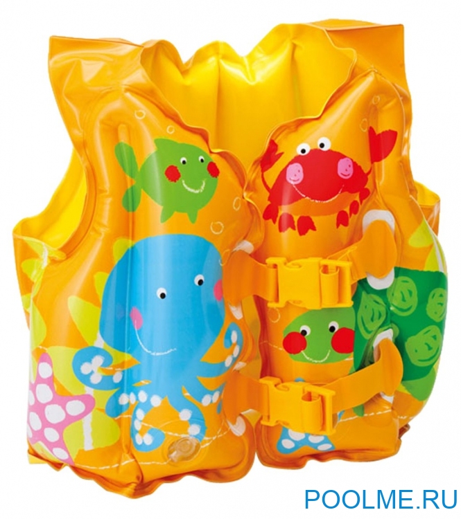 Жилет INTEX "Весёлые рыбки" 41 x 30 см, артикул 59661 Жилет INTEX "Весёлые рыбки" 41 x 30 см, артикул 59661