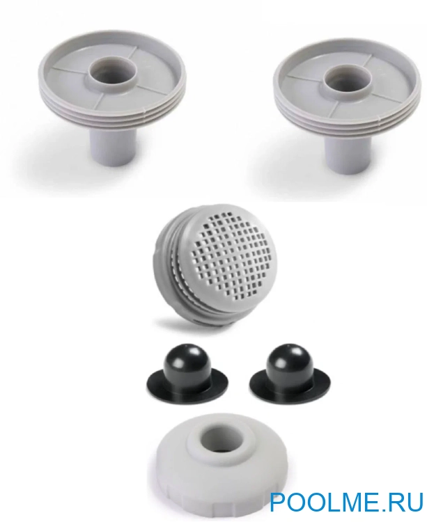 Комплект подключения INTEX к фильтр-насосу с заглушками под шланг 32 мм, артикул 25022