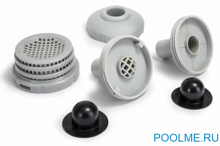 Комплект подключения INTEX к фильтр-насосу с заглушками под шланг 32 мм, артикул 25022