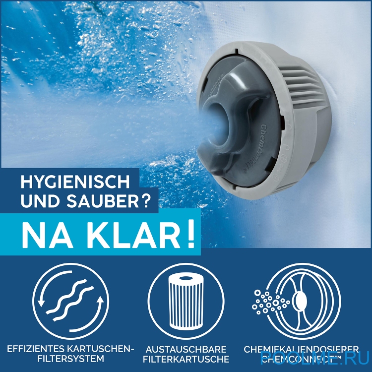 Джакузи Bestway 60059, внешний размер: 196 x 66 см - 6 мест Джакузи Bestway 60059, внешний размер: 196 x 66 см - 6 мест