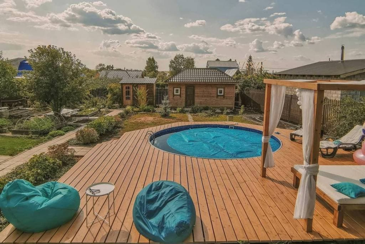 Бассейн Лагуна 3 х 1.25 м (врезной скиммер + форсунка) арт. 30011 / 3 - коричневый