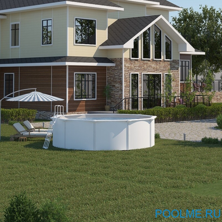 Морозостойкий бассейн MAGIC POOL 4.6 x 1.32 м (полная комплектация) арт. KITPR4613 - белый