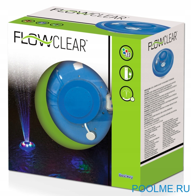 Плавающая светодиодная подсветка-фонтан Bestway, артикул 58493 Плавающая светодиодная подсветка-фонтан Bestway, артикул 58493