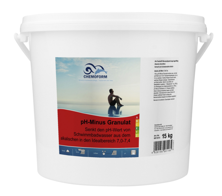 Уменьшитель уровня pH гранулированный Chemoform Ph-минус 15 кг, артикул 811015