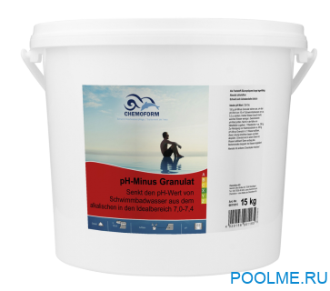 Уменьшитель уровня pH гранулированный Chemoform Ph-минус 15 кг, артикул 811015