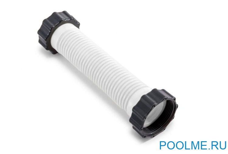 Гофрированный шланг INTEX с гайками (диаметр 38 мм, длина 25 см), артикул 11763 Гофрированный шланг INTEX с гайками (диаметр 38 мм, длина 25 см), артикул 11763