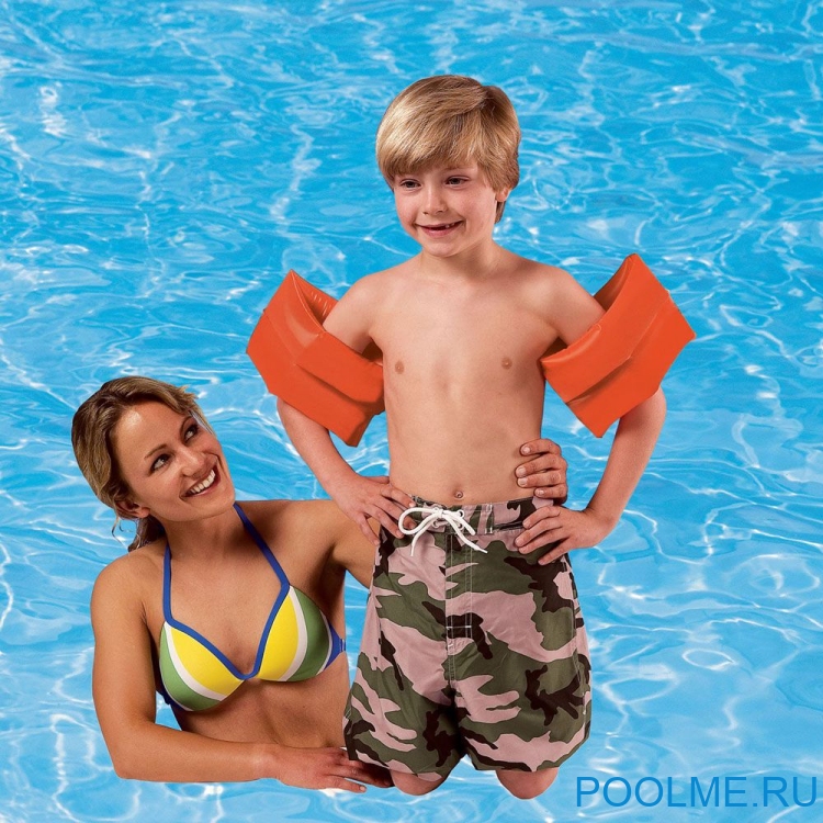 Нарукавники INTEX "Неон" 25 x 17 см, артикул 59642 Нарукавники INTEX "Неон" 25 x 17 см, артикул 59642